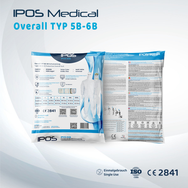 Overall TYP 5B/6B Schutzanzug IPOS-006 PP/PE